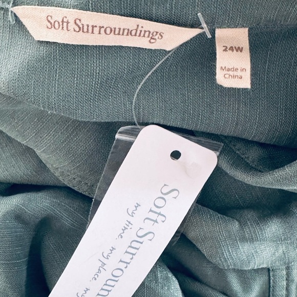 SOFT SURROUNDINGS Getaway Jumpsuit Mallard Green NEW - Picture 8 of 8